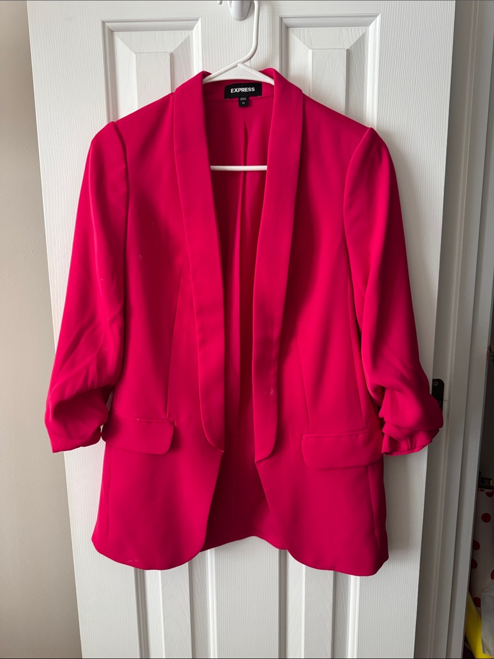 Express Bright Fuchsia Open-Front Blazer